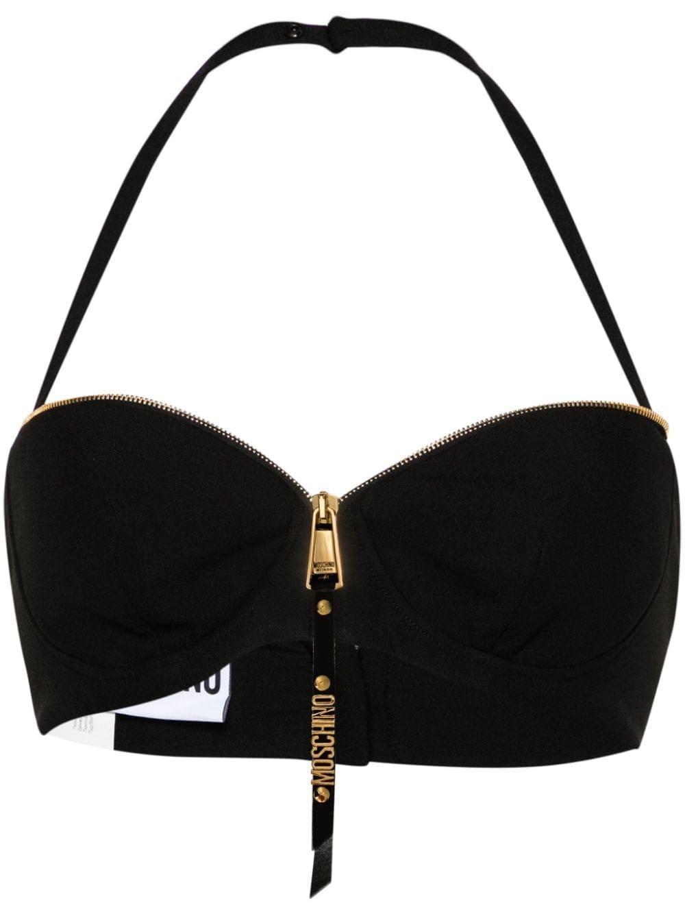 Moschino sweetheart-neck halterneck bralette