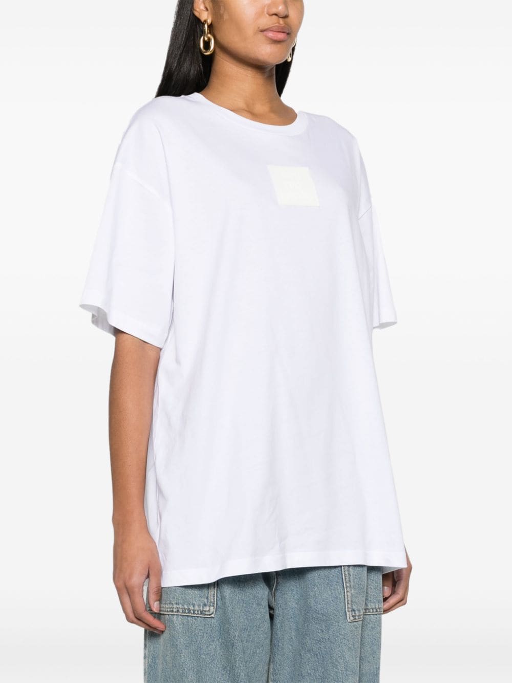 Moschino logo-patch organic cotton T-shirt - Image 3