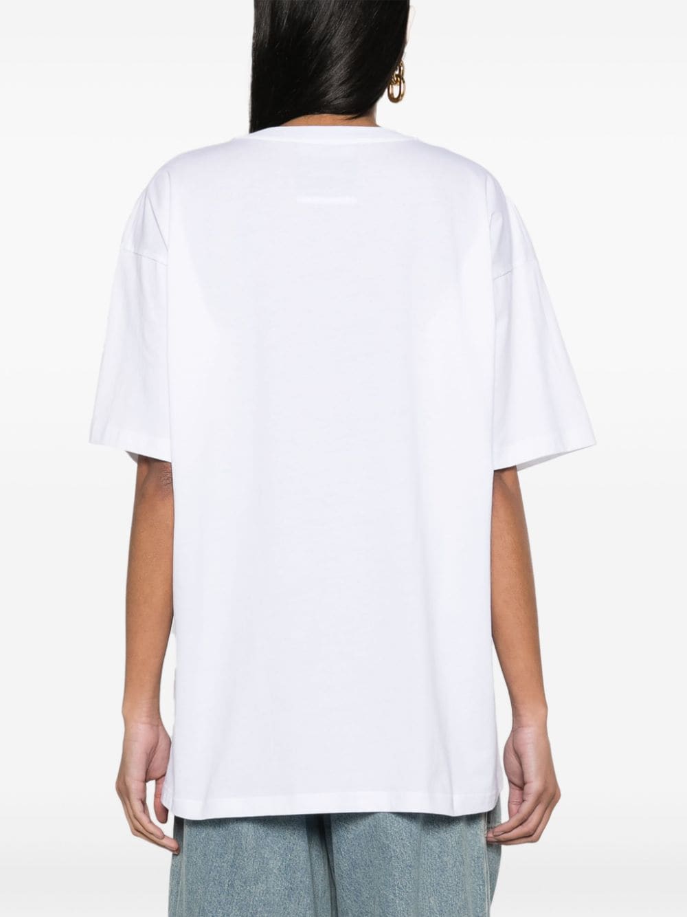 Moschino logo-patch organic cotton T-shirt - Image 4