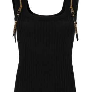 Moschino zip-detail cotton top