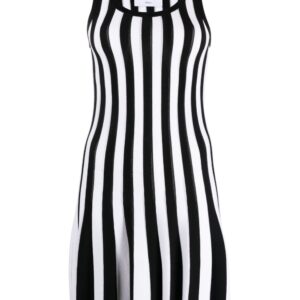 Moschino striped ribbed-knit minidress