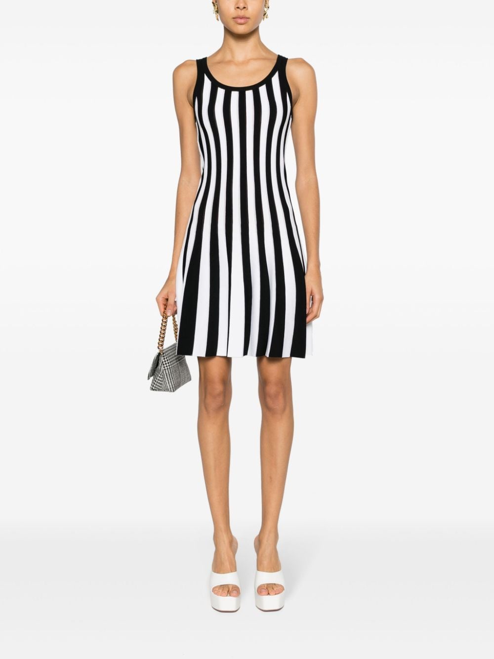 Moschino striped ribbed-knit minidress - Image 2