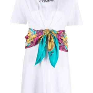 Moschino attached-scarf cotton T-shirt dress