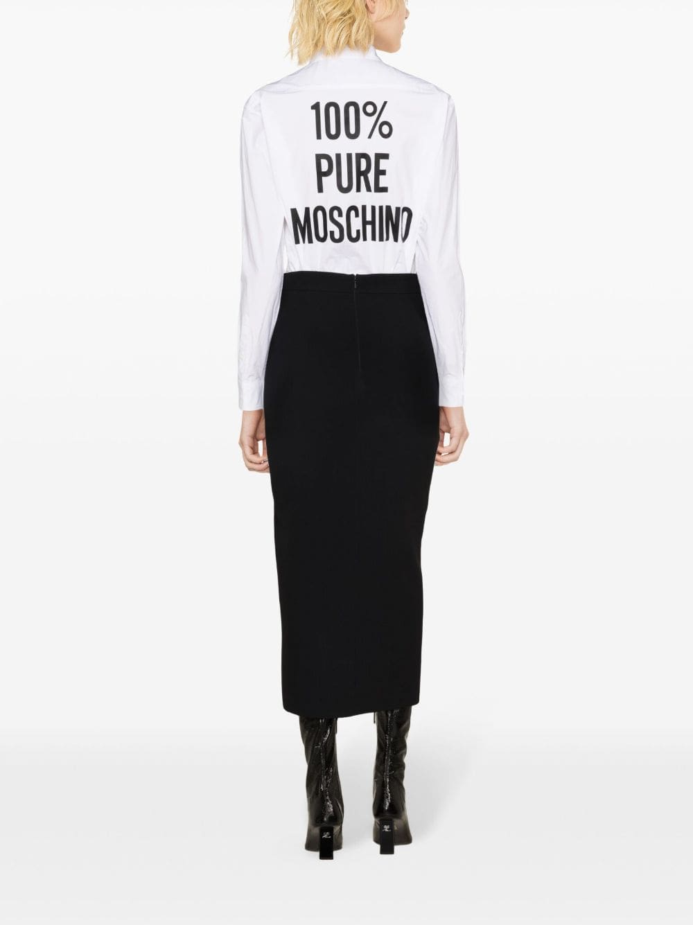 Moschino logo-print poplin shirt - Image 2