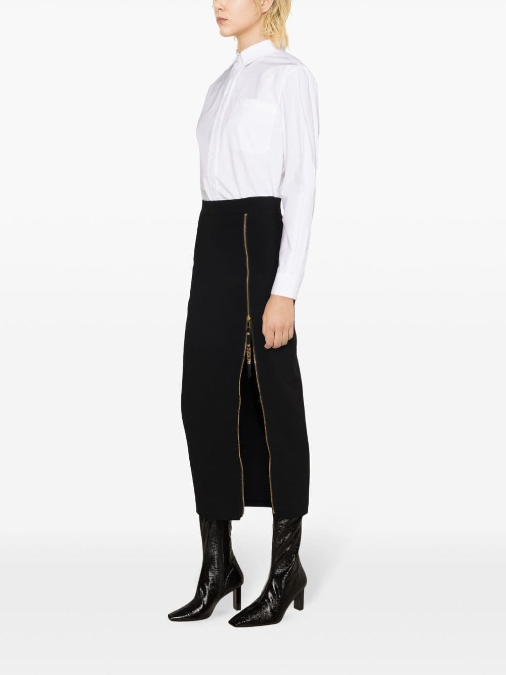 Moschino logo-print poplin shirt - Image 4