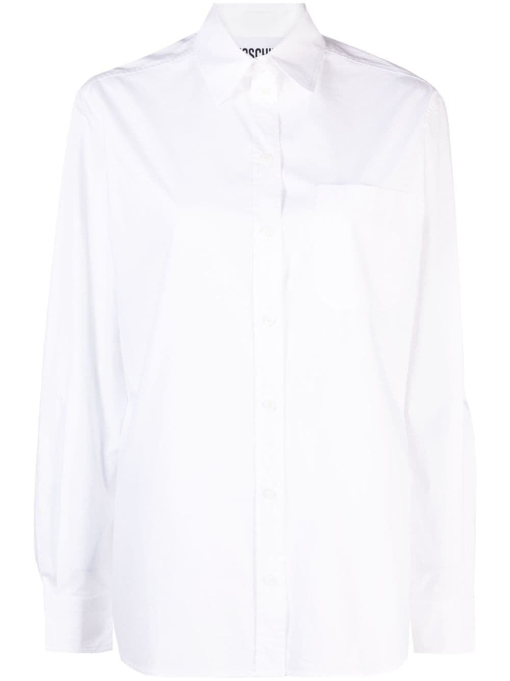 Moschino logo-print poplin shirt
