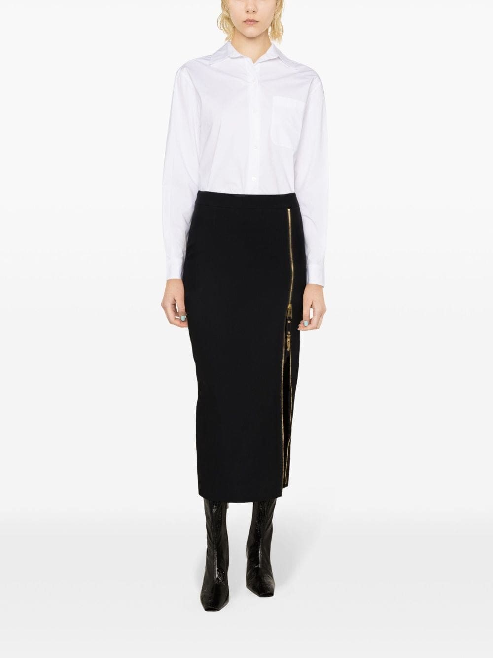 Moschino logo-print poplin shirt - Image 3