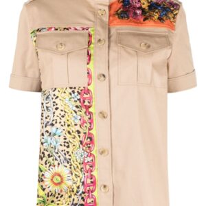 Moschino contrasting-panels poplin shirt