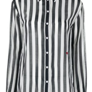 Moschino striped cotton-blend shirt