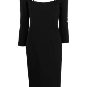 Moschino scoop-neck half-sleeved dress