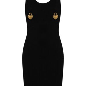 Moschino padlock-detail ribbed minidress