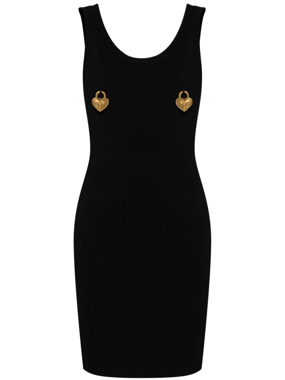 Moschino padlock-detail ribbed minidress