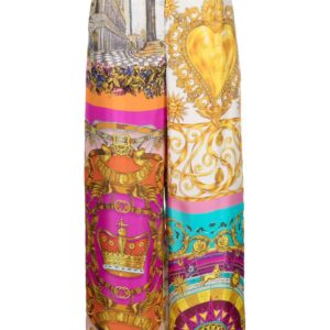 Moschino  graphic-print wide-leg trousers
