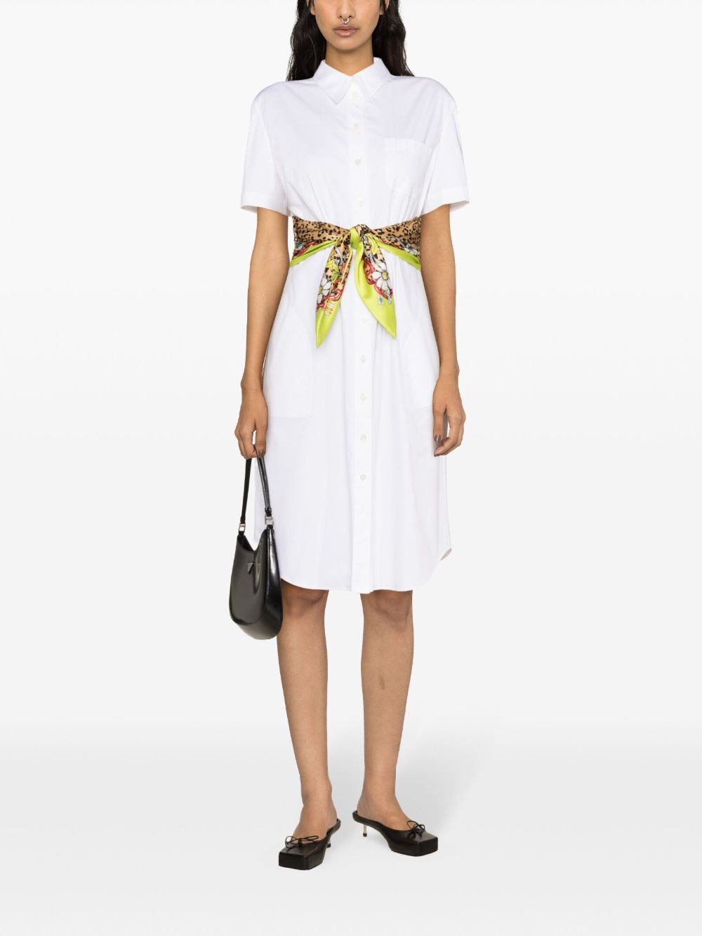 Moschino tied midi shirt dress - Image 4