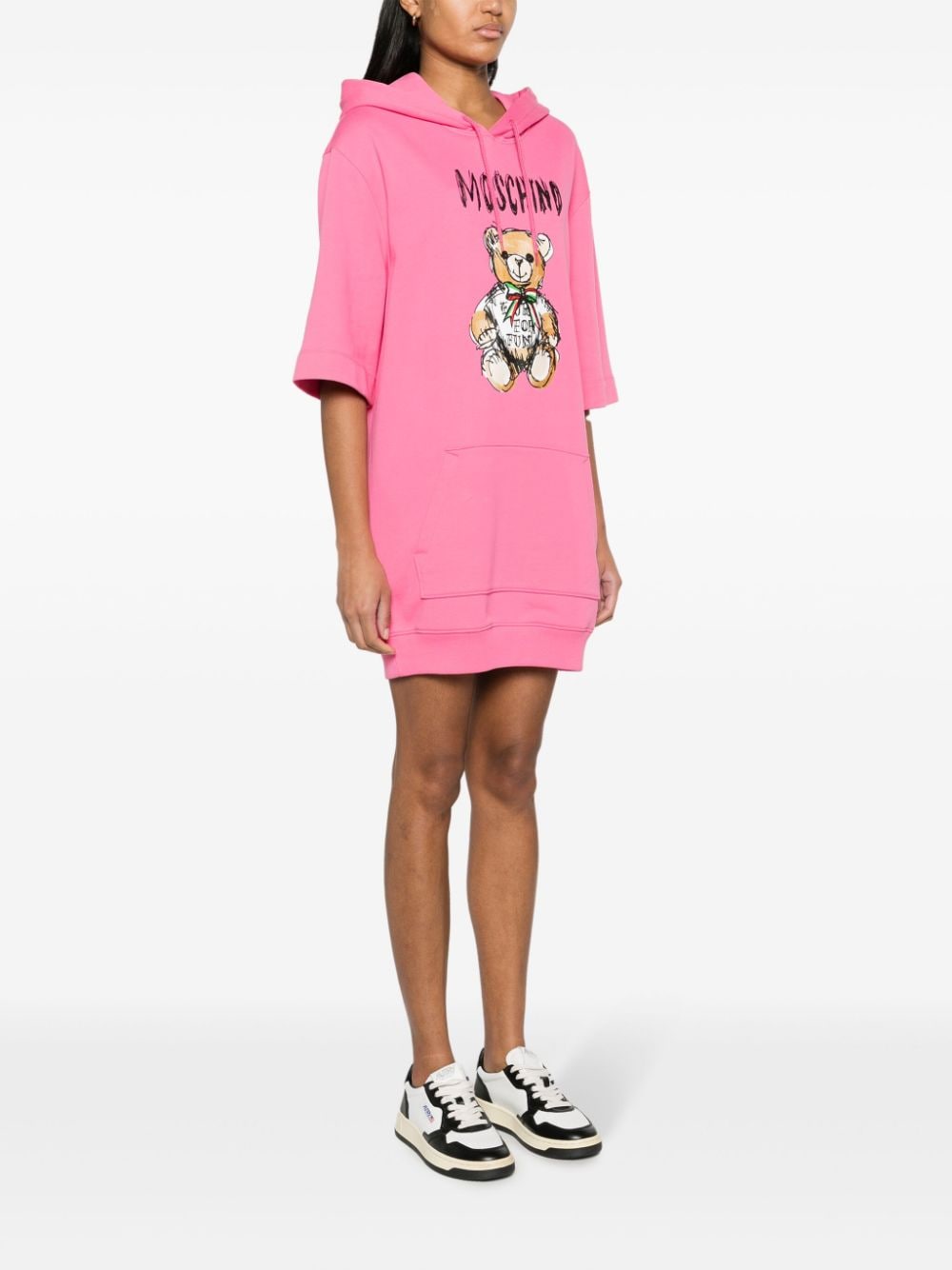 Moschino Teddy Bear-print organic cotton minidress - Image 3