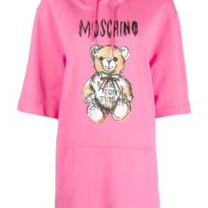 Moschino Teddy Bear-print organic cotton minidress