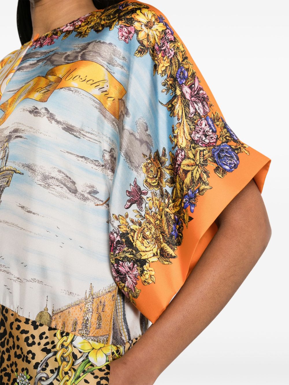 Moschino mixed-print silk dress - Image 5