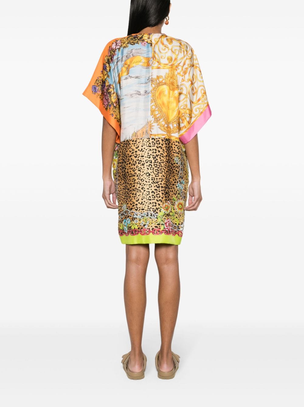 Moschino mixed-print silk dress - Image 4