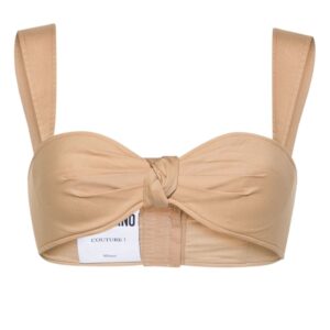 Moschino knot-detail gabardine bralette