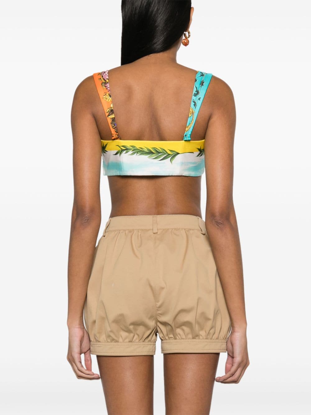 Moschino mix-print silk bralette - Image 4