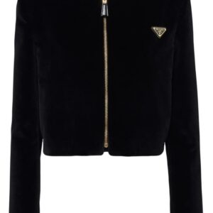 Prada  triangle-logo velvet jacket