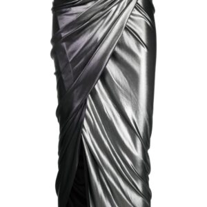 Rick Owens Lilies ombré-effect draped midi skirt