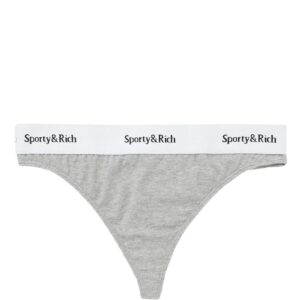 Sporty & Rich  Serif logo-waistband thong