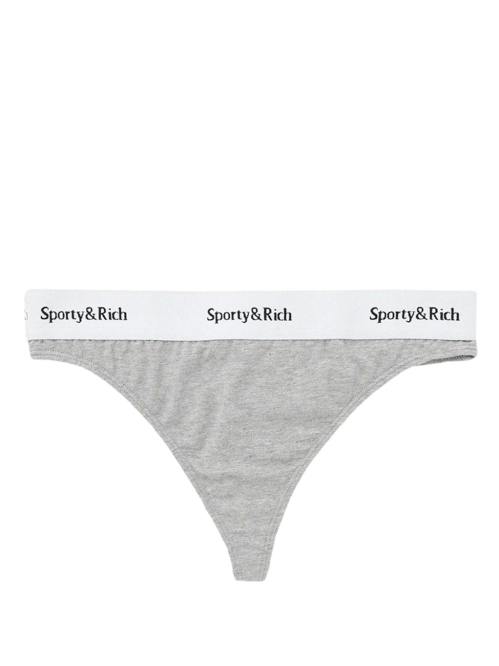 Sporty & Rich Serif logo-waistband thong