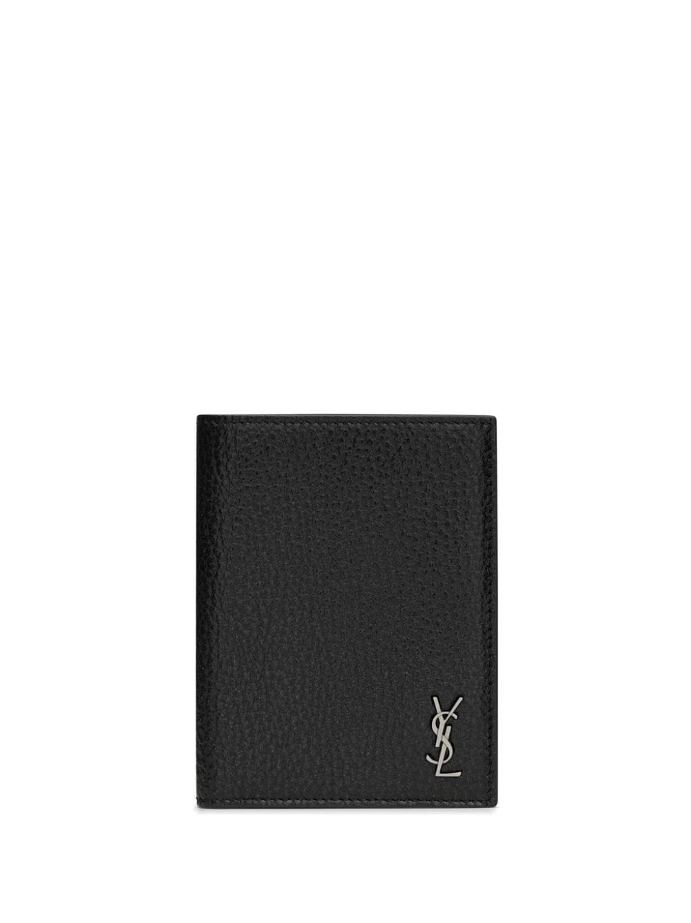 Saint Laurent logo-plaque leather wallet