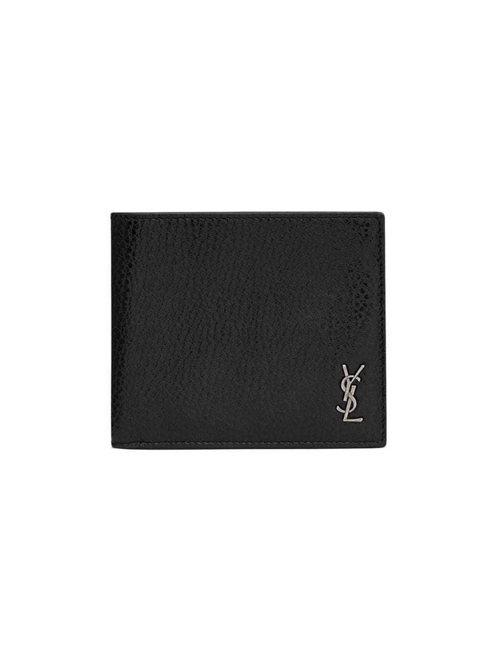 Saint Laurent logo-plaque leather wallet