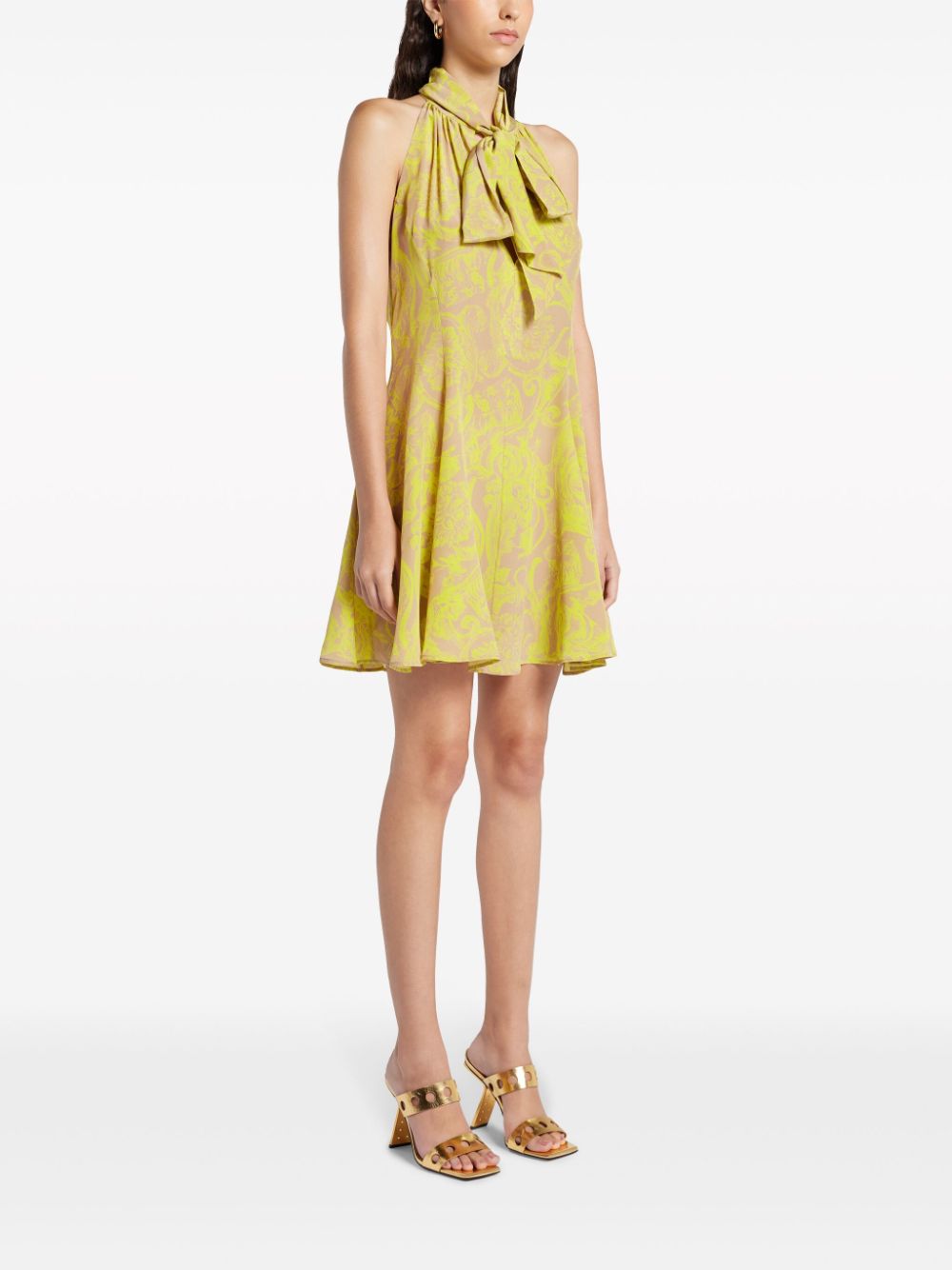 Versace Barocco silk minidress - Image 3