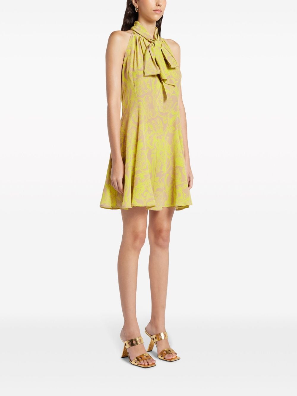 Versace Barocco silk minidress - Image 3