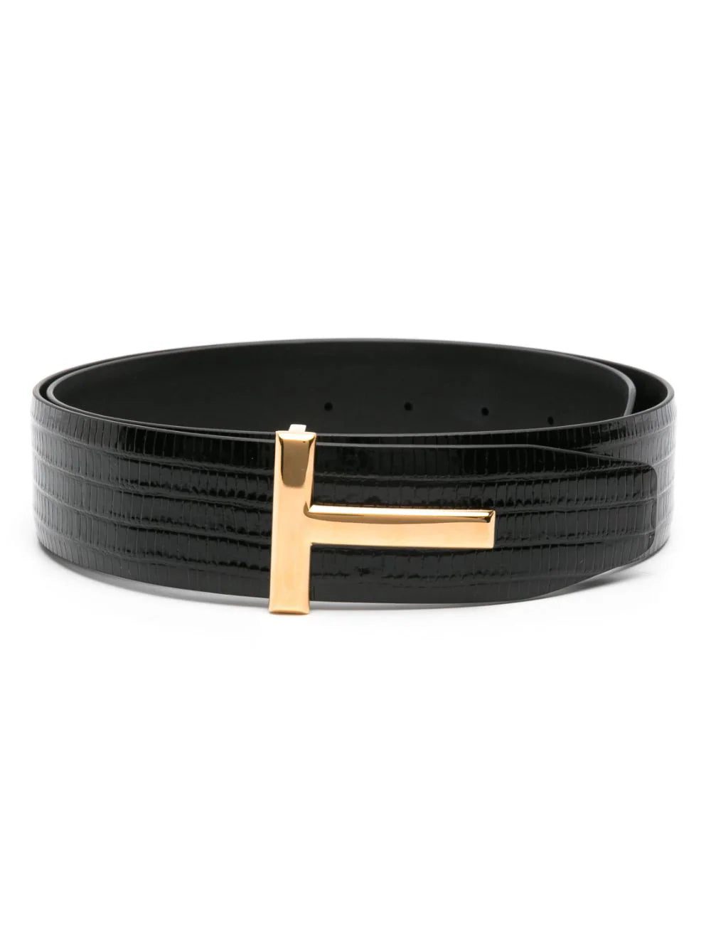 TOM FORD T-plaque leather belt
