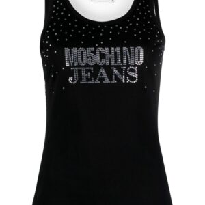 Moschino logo-embellished cotton tank top