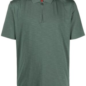 HUGO logo-appliqué zipped polo shirt