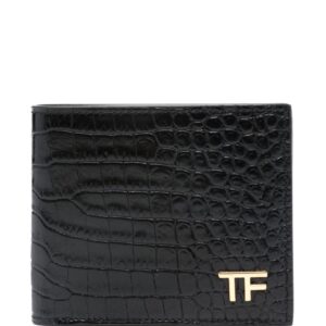 TOM FORD logo-plaque leather wallet