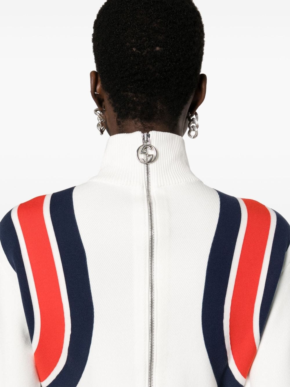 Gucci Sylvie-Web knitted cropped top - Image 5