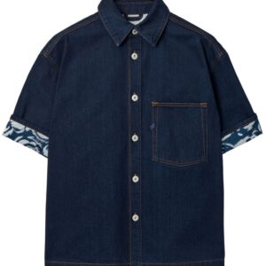 Burberry Heavyweight logo-patch denim shirt