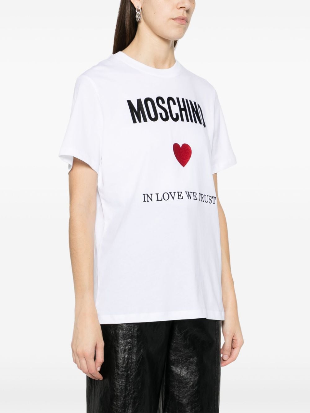 Moschino In Love We Trust cotton T-shirt - Image 3