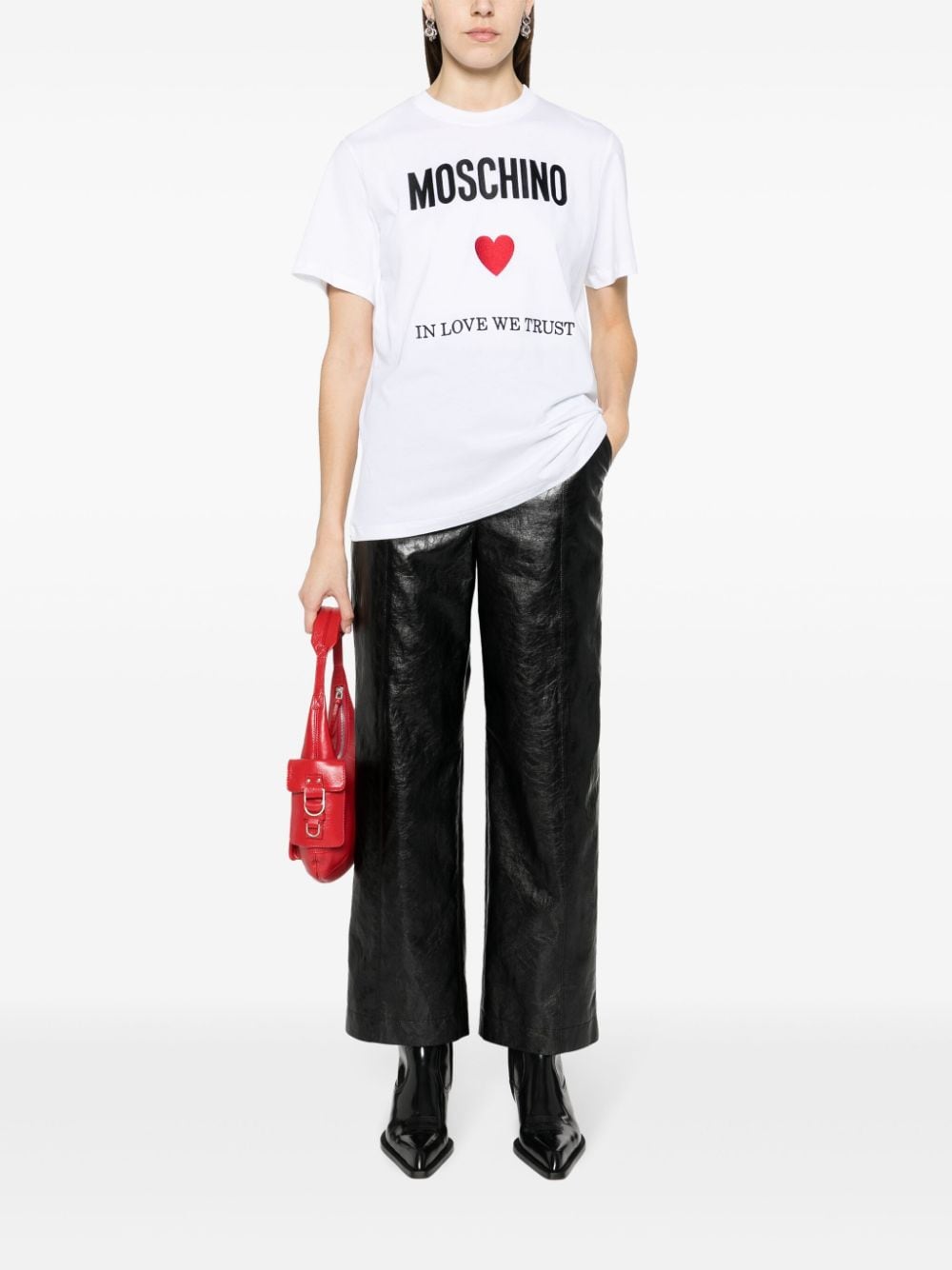 Moschino In Love We Trust cotton T-shirt - Image 2