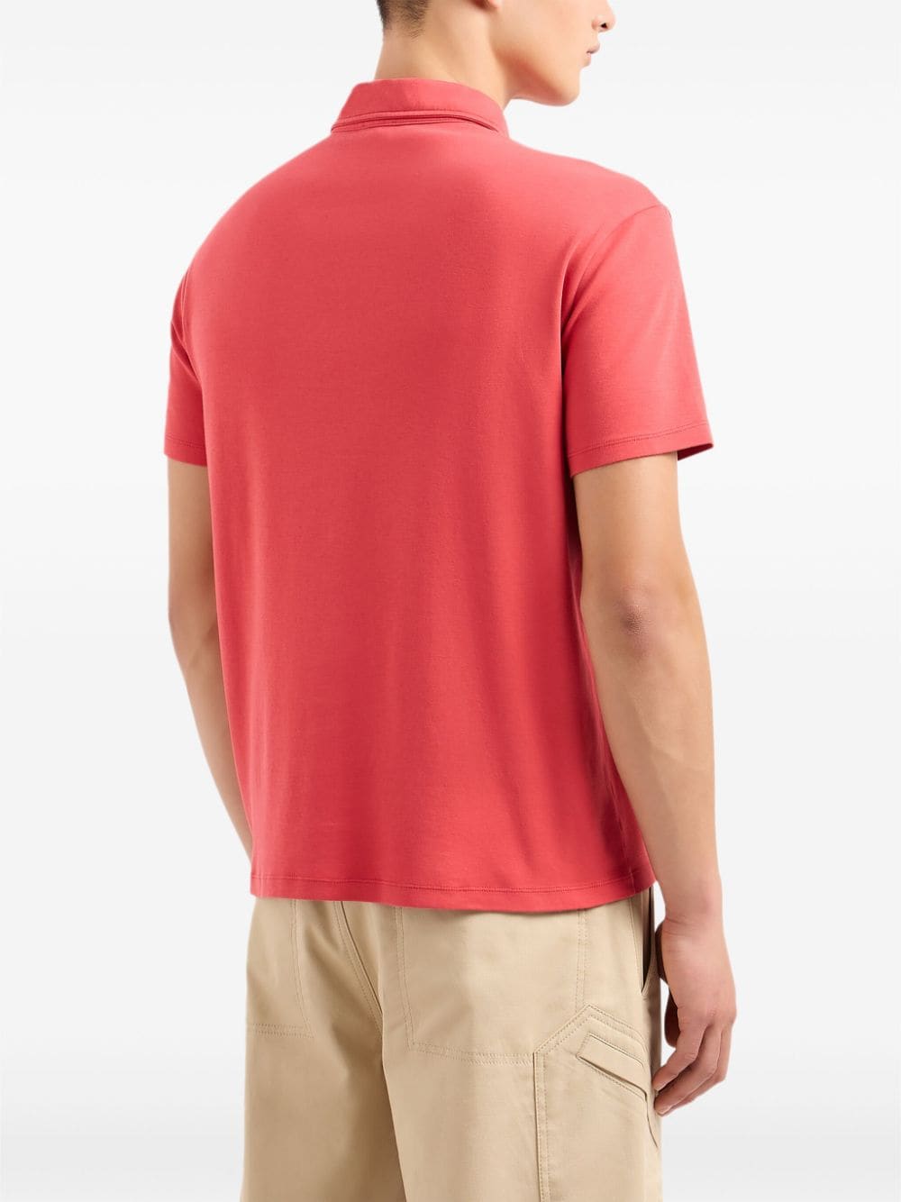 Armani Exchange raised-logo cotton polo shirt - Image 3