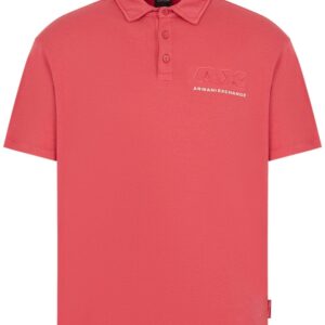 Armani Exchange raised-logo cotton polo shirt