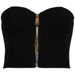 Moschino zip-up bustier top