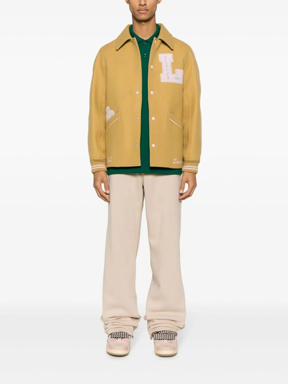 Lacoste x Le Fleur logo-patches varsity jacket - Image 2