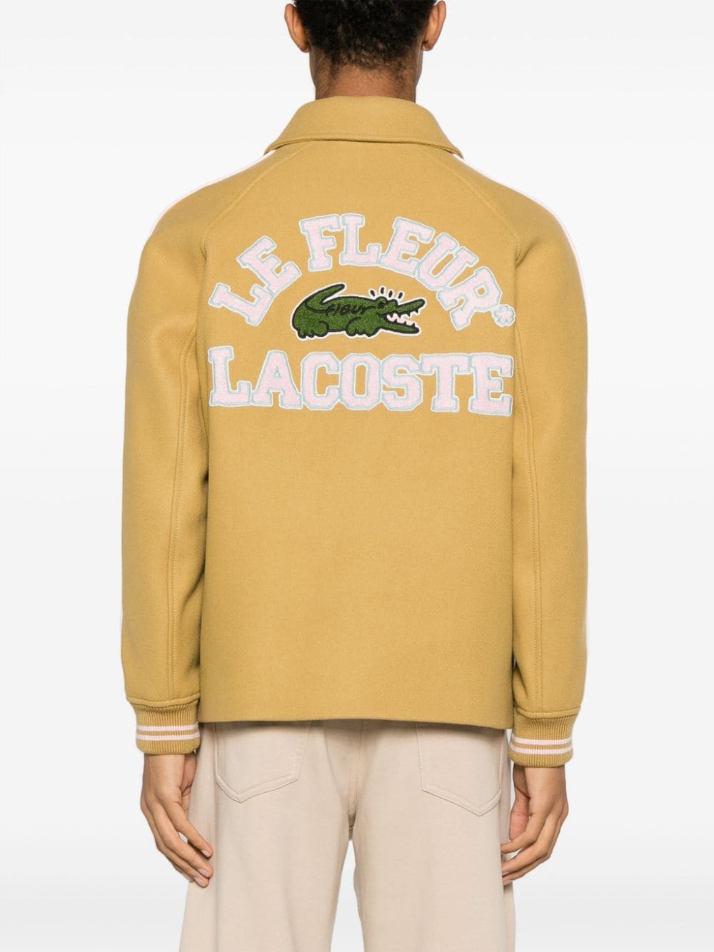 Lacoste x Le Fleur logo-patches varsity jacket - Image 4