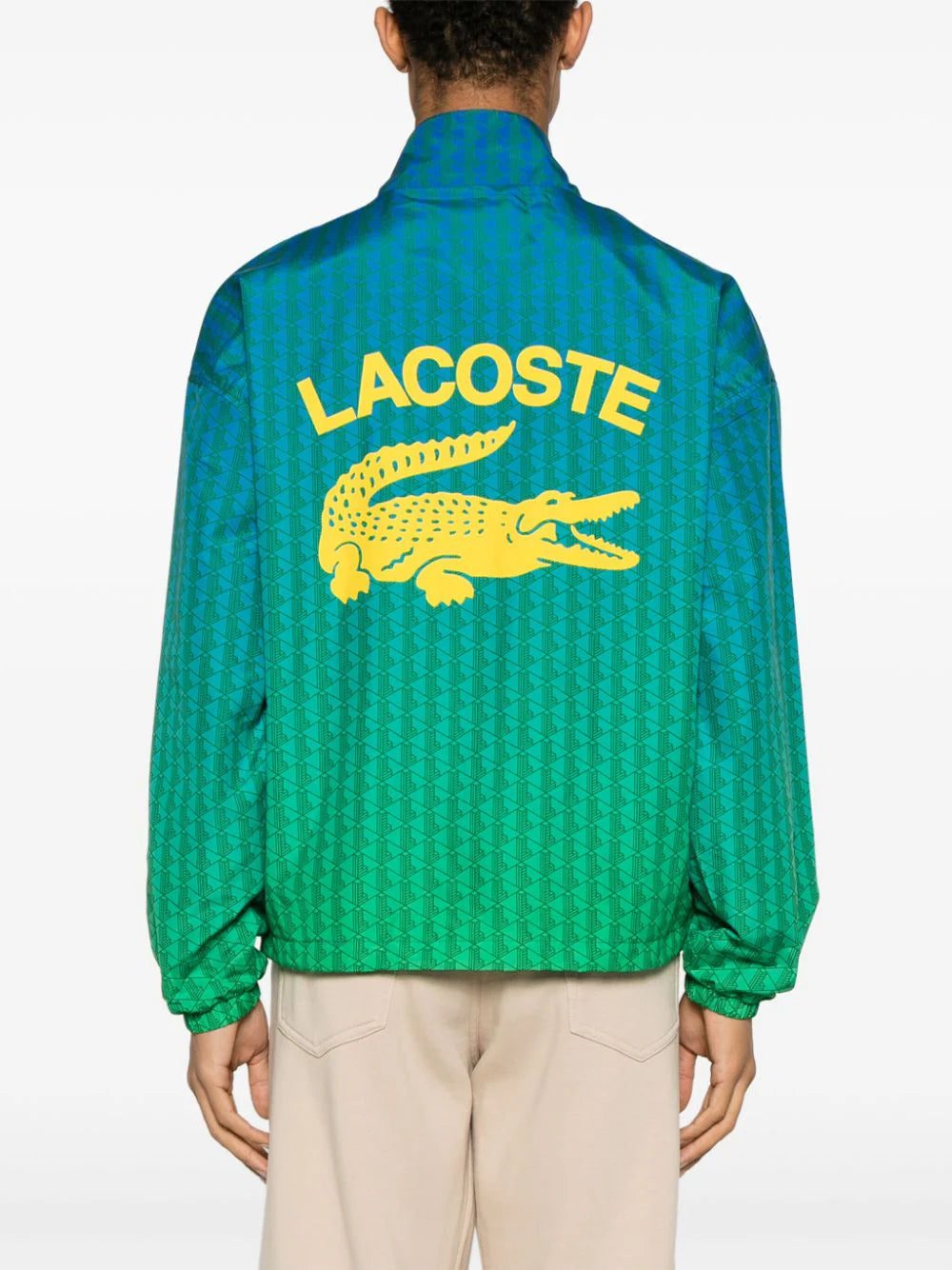 Lacoste monogram-print ombré sportsuit jacket - Image 4