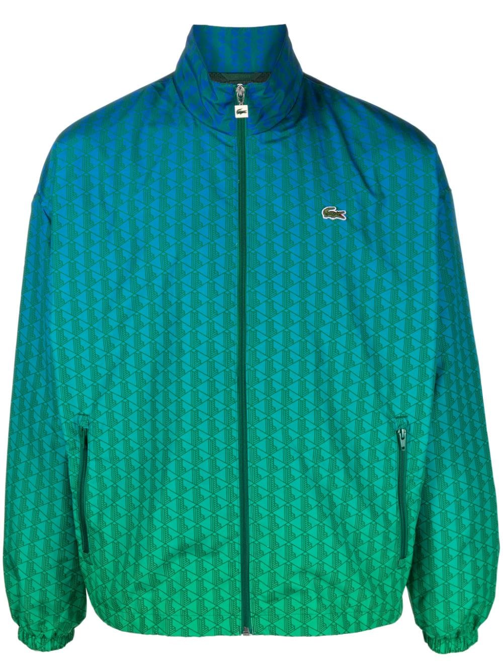 Lacoste monogram-print ombré sportsuit jacket