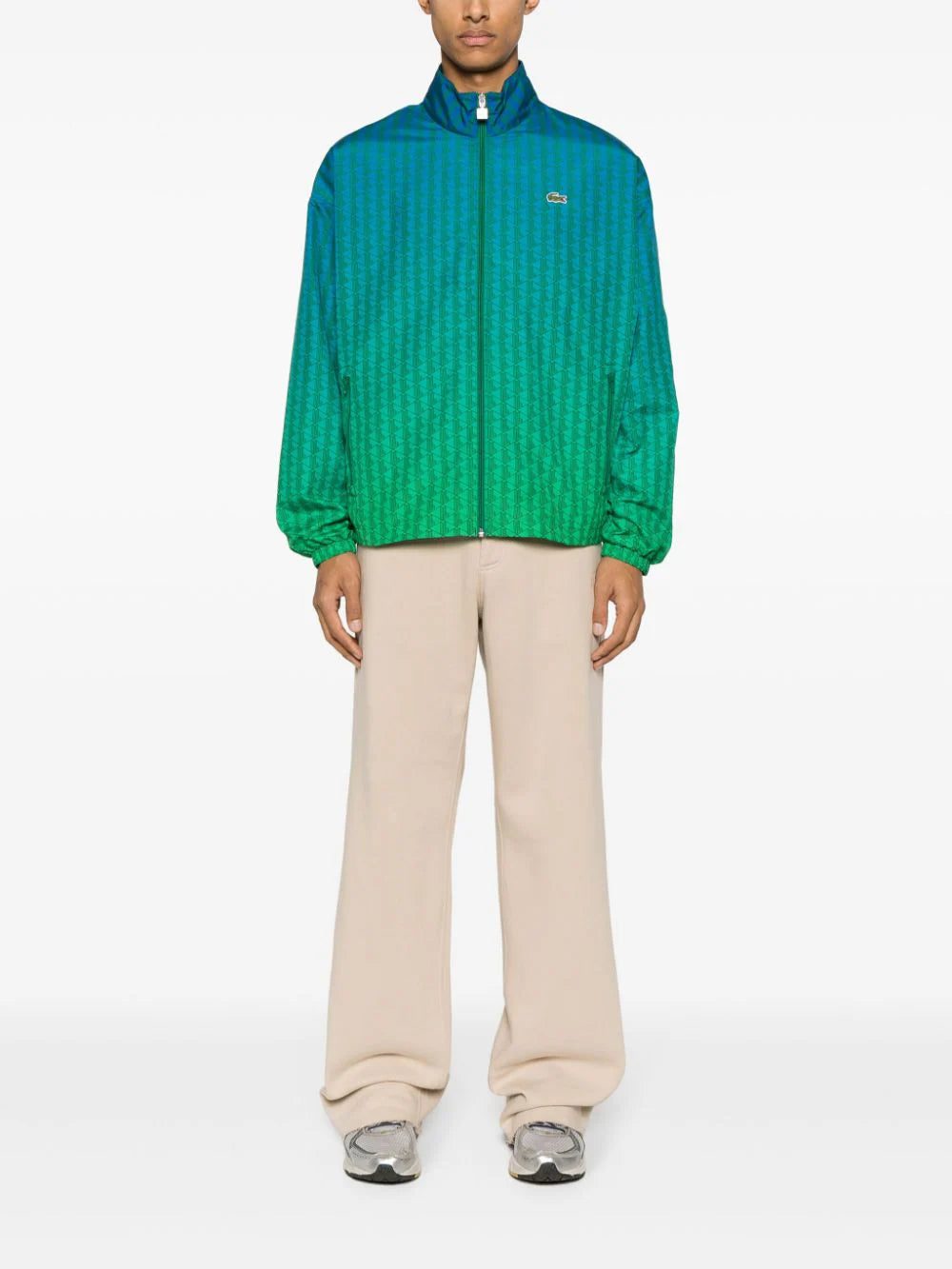 Lacoste monogram-print ombré sportsuit jacket - Image 2
