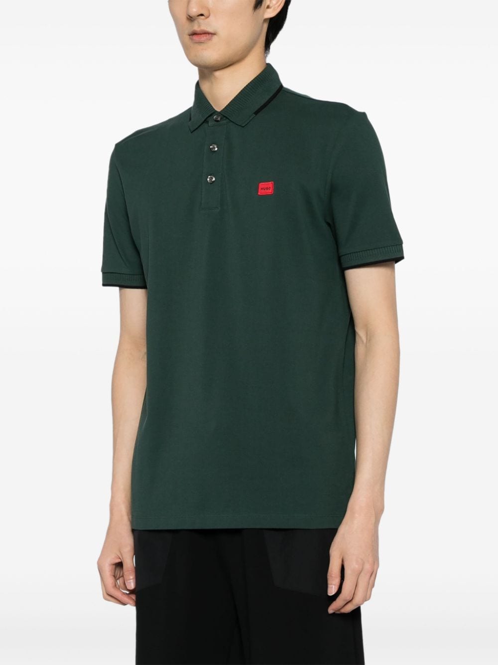 HUGO Deserino 232 cotton-pique polo shirt - Image 3