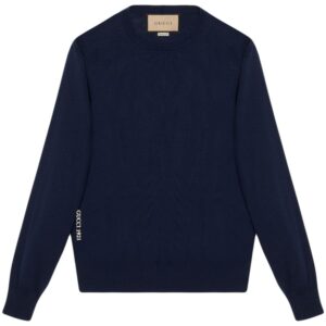 Gucci logo-embroidered wool jumper